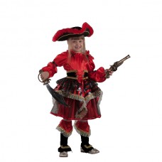Карнавальный костюм "Пиратка" красная, Батик