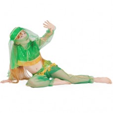 Карнавальный костюм "Жасмин" зеленая, Батик