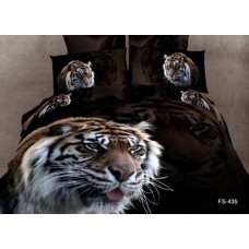 Постельное белье "Свирепый тигр", Мако-сатин 3D, Мако-сатин, Волшебные сны